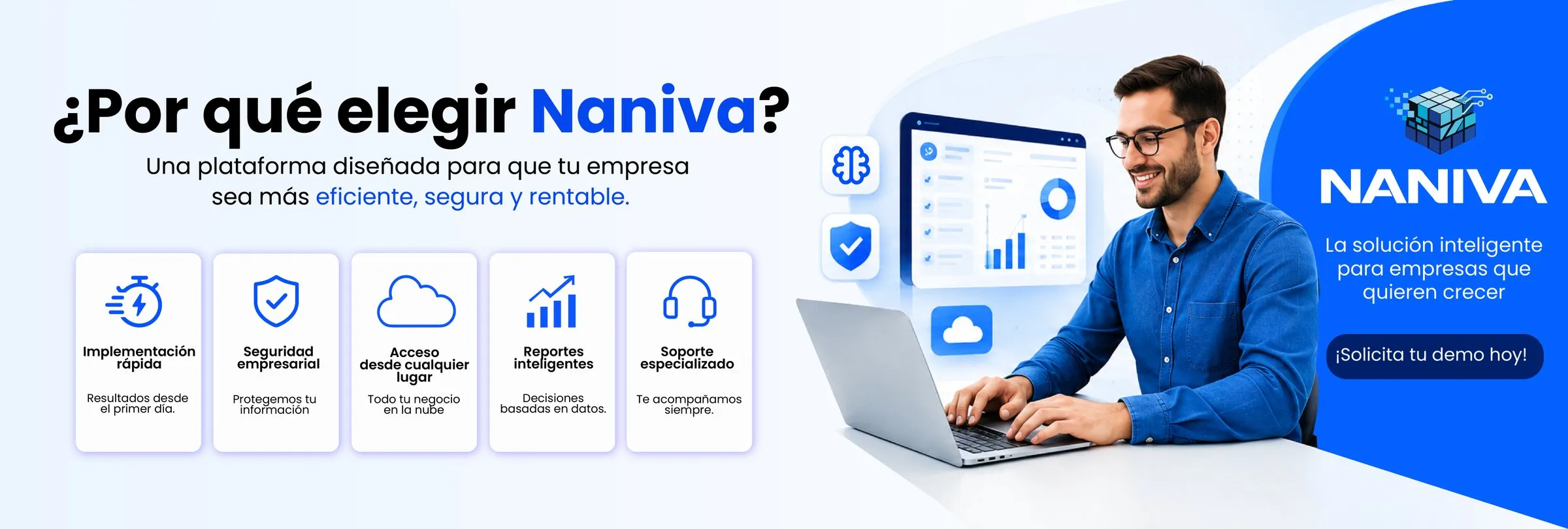 ¿Por qué elegir Naniva? Una plataforma diseñada para que tu empresa sea más eficiente, segura y rentable.
