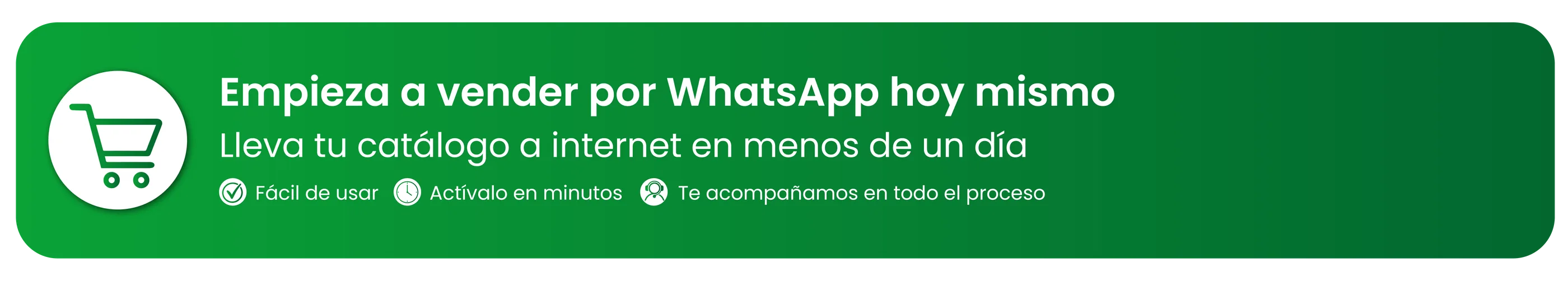 Empieza a vender por WhatsApp hoy mismo