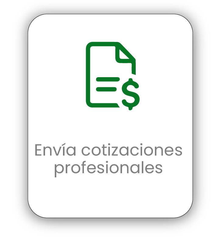 Envía cotizaciones profesionales