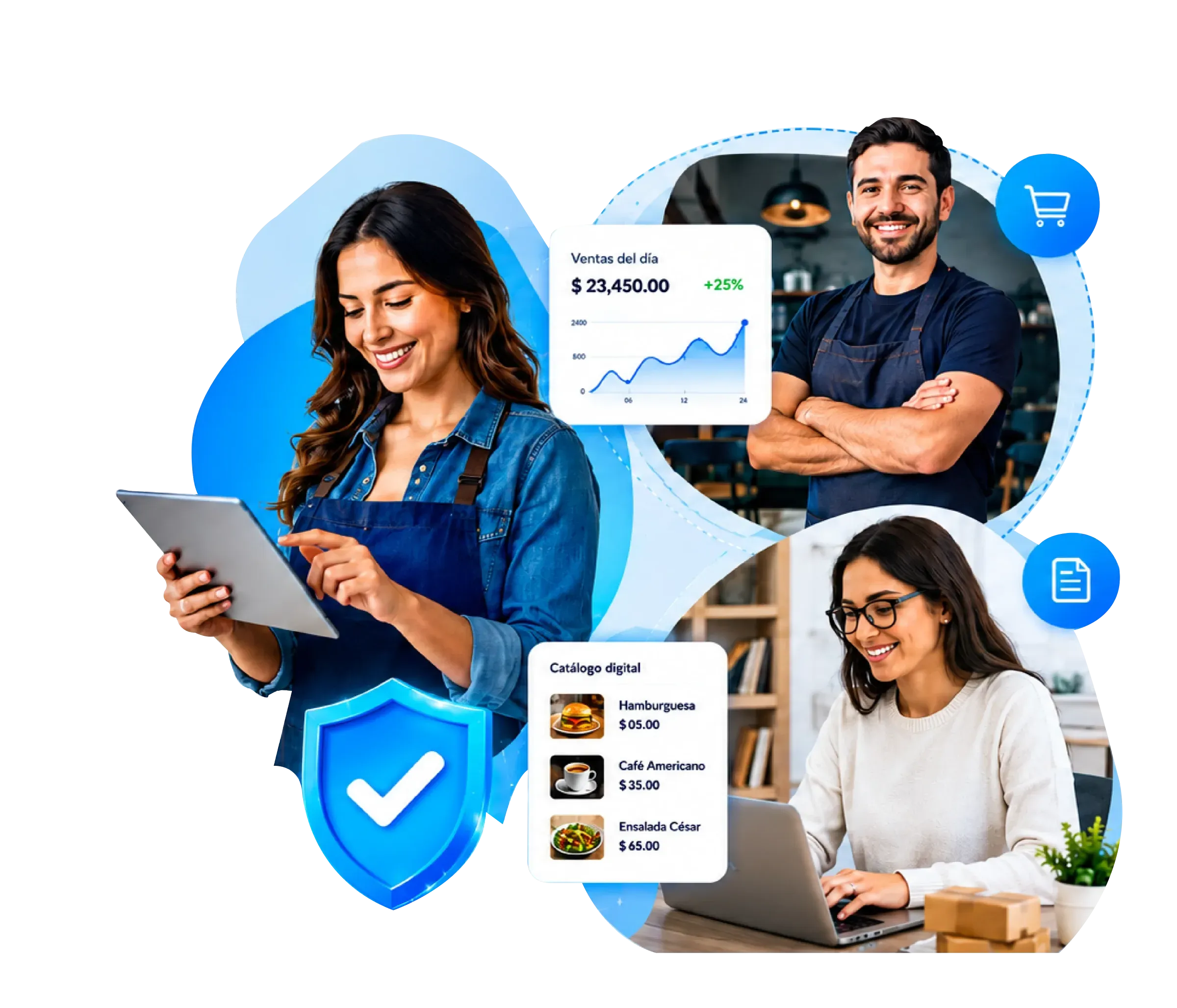 Personas usando servicios